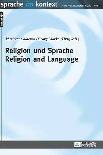 Religion und Sprache- Religion and Language cover