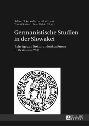 Germanistische Studien in Der Slowakei cover