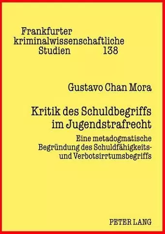 Kritik Des Schuldbegriffs Im Jugendstrafrecht cover