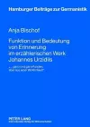 Funktion Und Bedeutung Von Erinnerung Im Erzaehlerischen Werk Johannes Urzidils cover