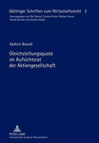 Gleichstellungsquote Im Aufsichtsrat Der Aktiengesellschaft cover