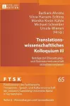 Translationswissenschaftliches Kolloquium III cover