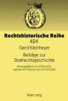 Beitraege Zur Strafrechtsgeschichte cover