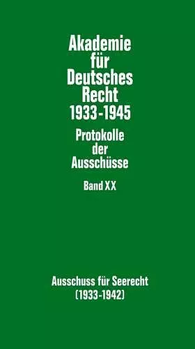 Ausschuss Fuer Seerecht (1933-1942) cover