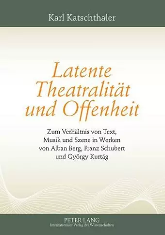 Latente Theatralitaet Und Offenheit cover