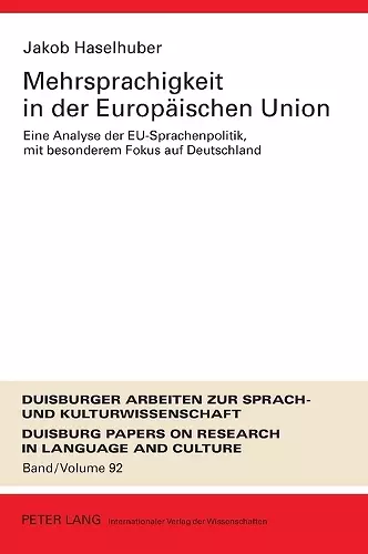 Mehrsprachigkeit in Der Europeaischen Union cover