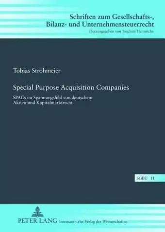 Special Purpose Acquisition Companies cover