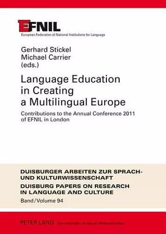 Language Education in Creating a Multilingual Europe cover