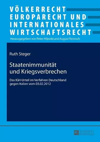 Staatenimmunitaet und Kriegsverbrechen cover