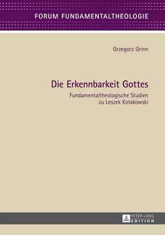 Die Erkennbarkeit Gottes cover