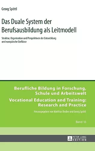 Das Duale System der Berufsausbildung als Leitmodell cover