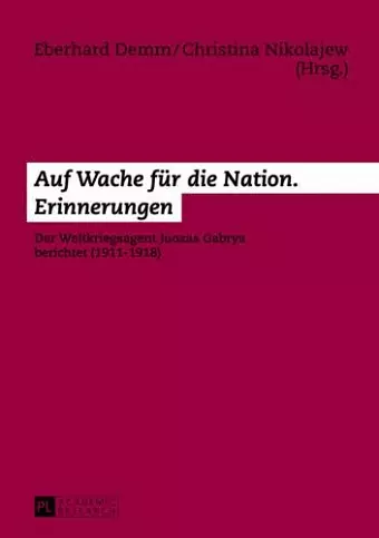 Auf Wache Fuer Die Nation. Erinnerungen cover