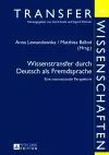 Wissenstransfer Durch Deutsch ALS Fremdsprache cover