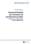 Verantwortlichkeit Des Vorstands Fuer Kartellrechtsverstoeße cover