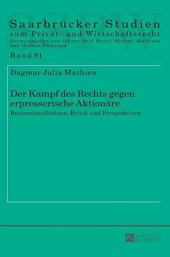 Der Kampf des Rechts gegen erpresserische Aktionaere cover