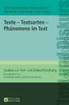 Texte - Textsorten - Phaenomene im Text cover