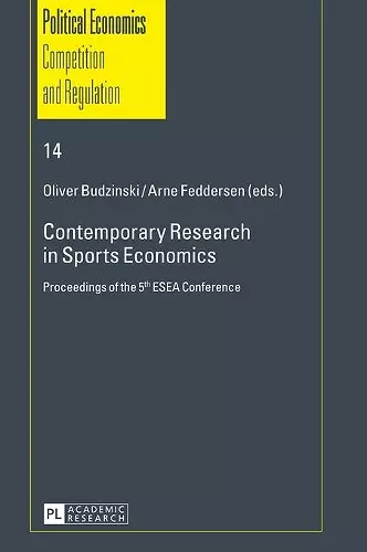 Contemporary Research in Sports Economics cover