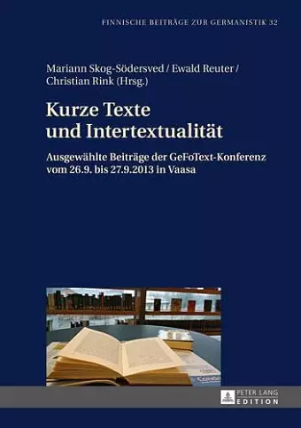 Kurze Texte Und Intertextualitaet cover