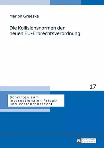 Die Kollisionsnormen Der Neuen Eu-Erbrechtsverordnung cover