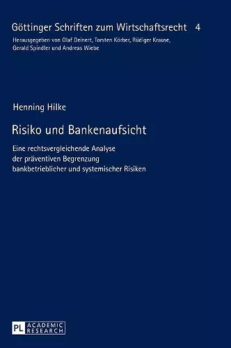 Risiko und Bankenaufsicht cover