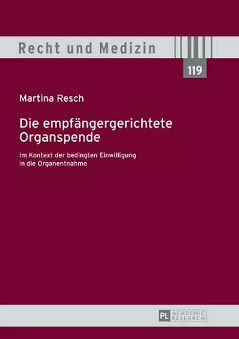 Die Empfaengergerichtete Organspende cover