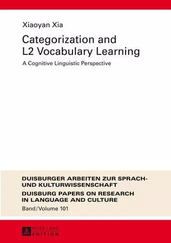 Categorization and L2 Vocabulary Learning cover