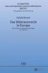 Das Weltraumrecht in Europa cover