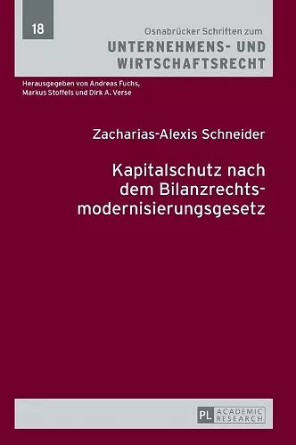 Kapitalschutz Nach Dem Bilanzrechtsmodernisierungsgesetz cover