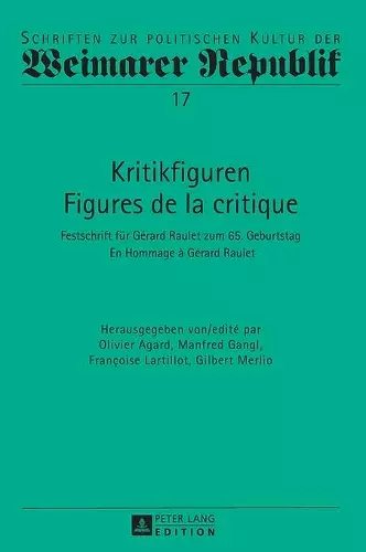Kritikfiguren / Figures de la critique cover