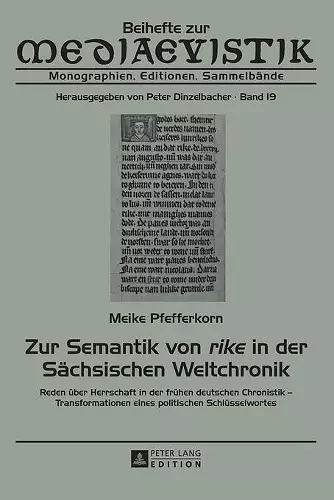 Zur Semantik von rike in der Saechsischen Weltchronik cover