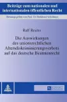 Die Auswirkungen Des Unionsrechtlichen Altersdiskriminierungsverbots Auf Das Deutsche Beamtenrecht cover