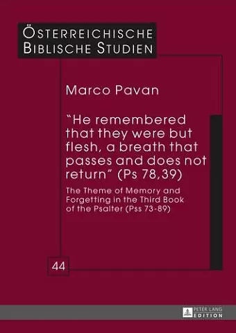 «He remembered that they were but flesh, a breath that passes and does not return» (Ps 78, 39) cover