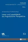 Lesen Und Lesedidaktik Aus Linguistischer Perspektive cover