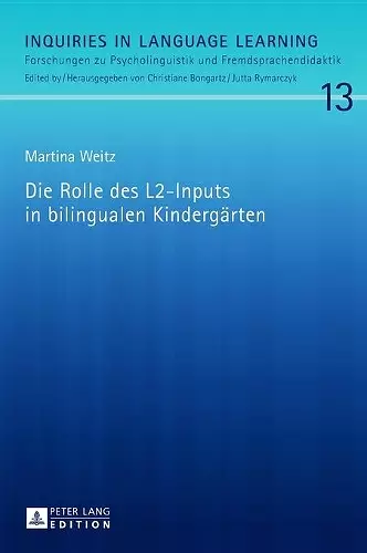 Die Rolle des L2-Inputs in bilingualen Kindergaerten cover