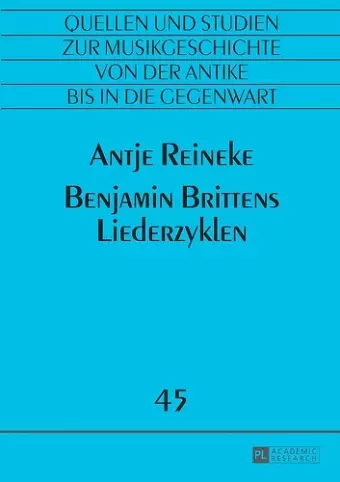 Benjamin Brittens Liederzyklen cover