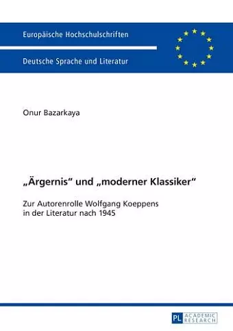 «Aergernis» Und «Moderner Klassiker» cover