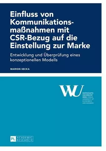 Einfluss Von Kommunikationsmaßnahmen Mit Csr-Bezug Auf Die Einstellung Zur Marke cover