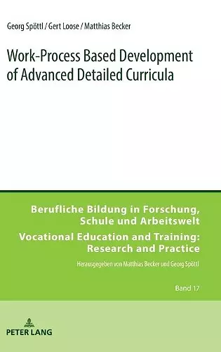 Work-Process Based Development of Advanced Detailed Curricula cover