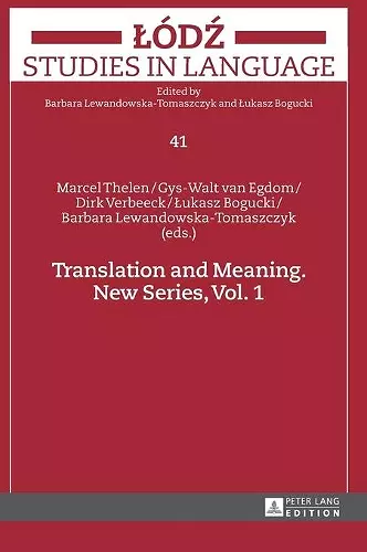 Translation and Meaning cover