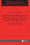 Argumentative Strategien in deutschen und italienischen wissenschaftlichen Artikeln cover