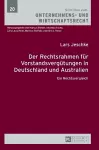 Der Rechtsrahmen fuer Vorstandsverguetungen in Deutschland und Australien cover