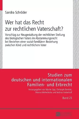 Wer hat das Recht zur rechtlichen Vaterschaft? cover