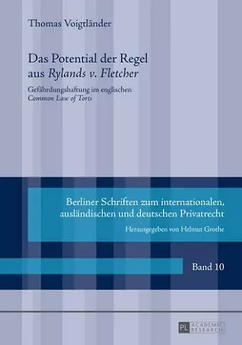 Das Potential Der Regel Aus «Rylands V. Fletcher» cover