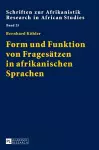 Form und Funktion von Fragesaetzen in afrikanischen Sprachen cover