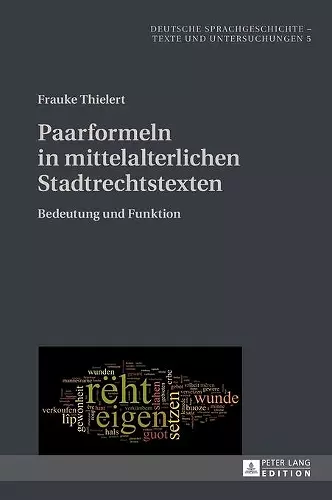 Paarformeln in mittelalterlichen Stadtrechtstexten cover