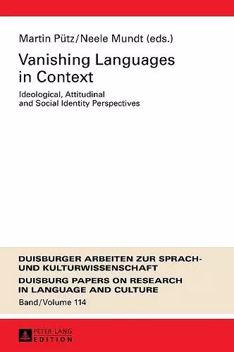 Vanishing Languages in Context cover