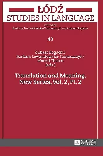 Translation and Meaning. New Series, Vol. 2, Pt. 2 cover