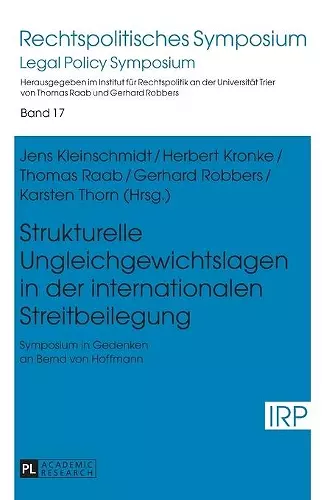 Strukturelle Ungleichgewichtslagen in der internationalen Streitbeilegung cover