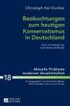 Beobachtungen zum heutigen Konservatismus in Deutschland cover