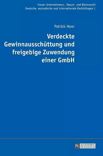 Verdeckte Gewinnausschuettung und freigebige Zuwendung einer GmbH cover